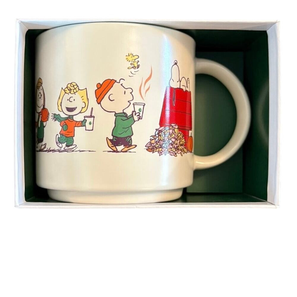 NEW 2026 Starbucks Peanuts Snoopy 14-ounce Ceramic Coffee Mug